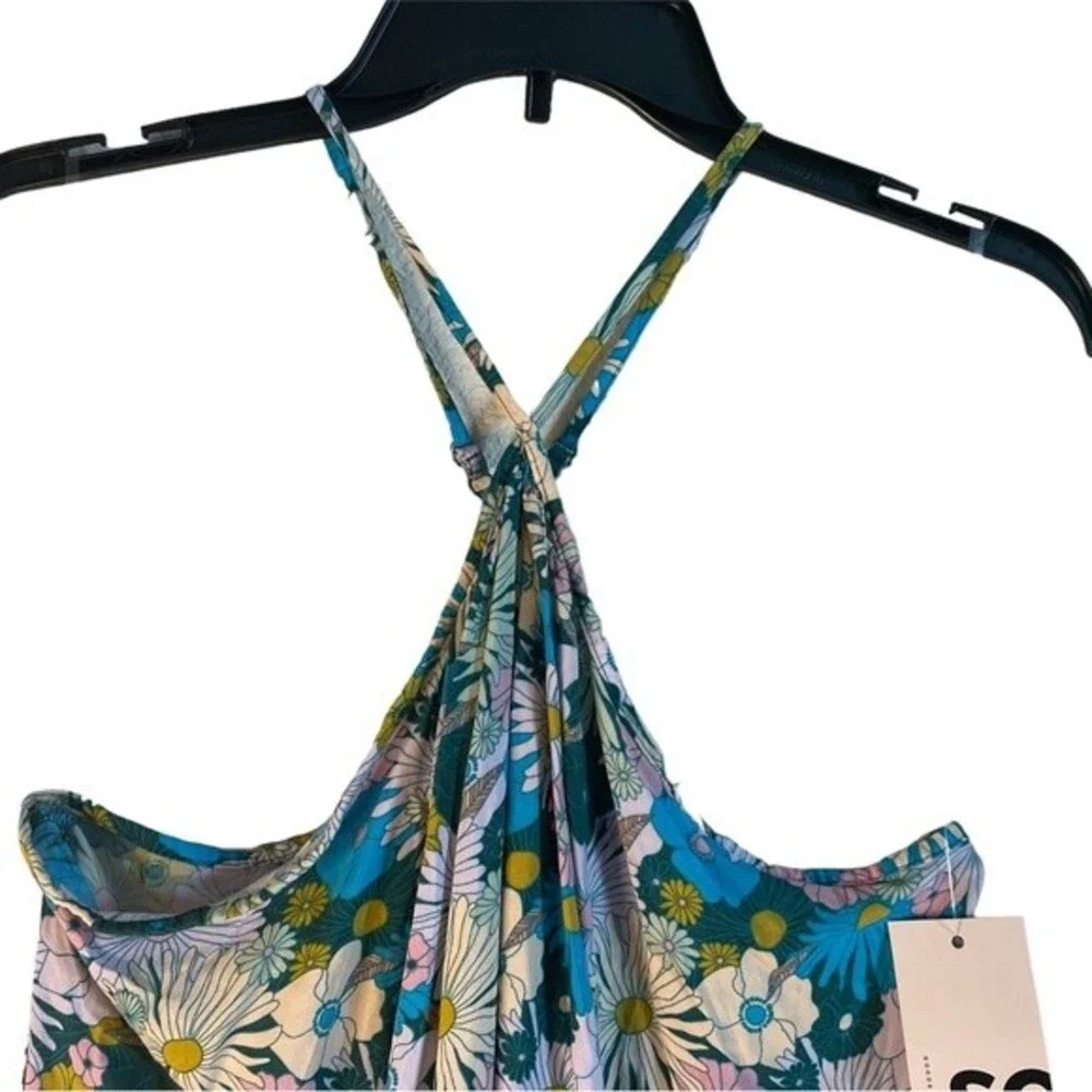 SO Juniors Halter floral hippie retro 70